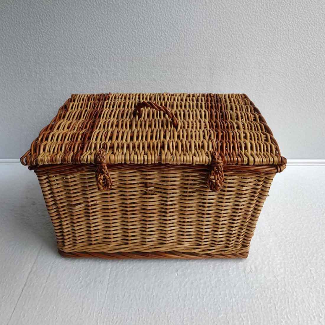 HavenCrate Willow Storage Box Set - With Covers (Rectangular | Set of 3)
