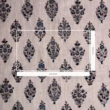 Anvika Linen 58" Block-Printed Buta Upholstery Fabric