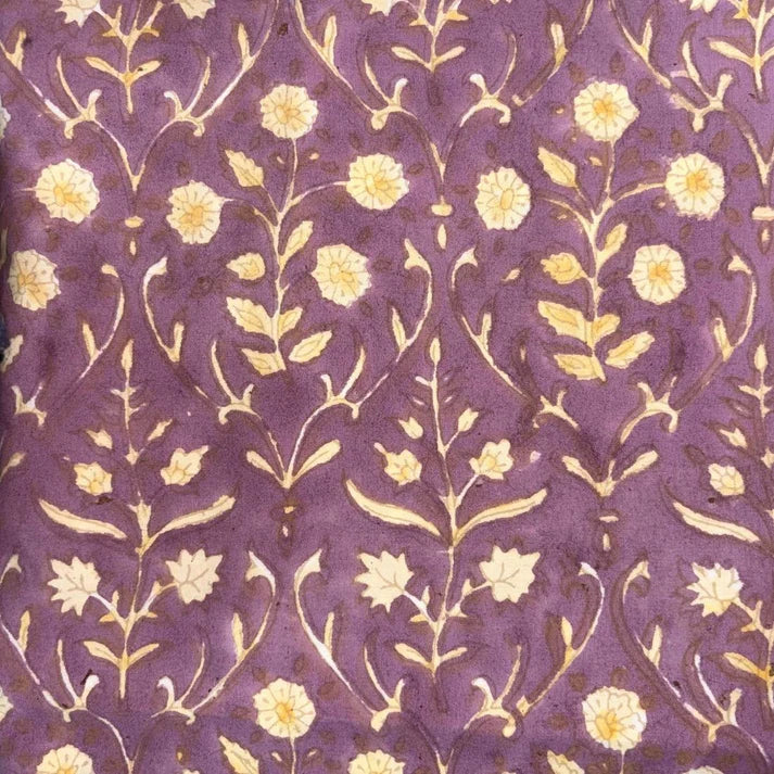 Saaz Cotton 110" Block-Printed Jaal Upholstery Fabric