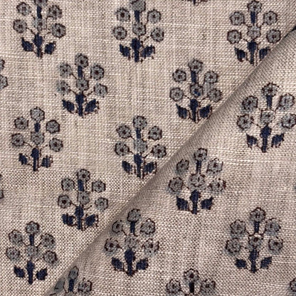 Kalindi Block Print Linen Fabric