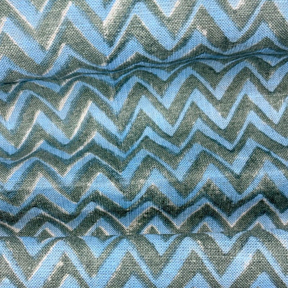 Naima Block Printed Linen Fabric | Upholstery & Home Décor Fabric