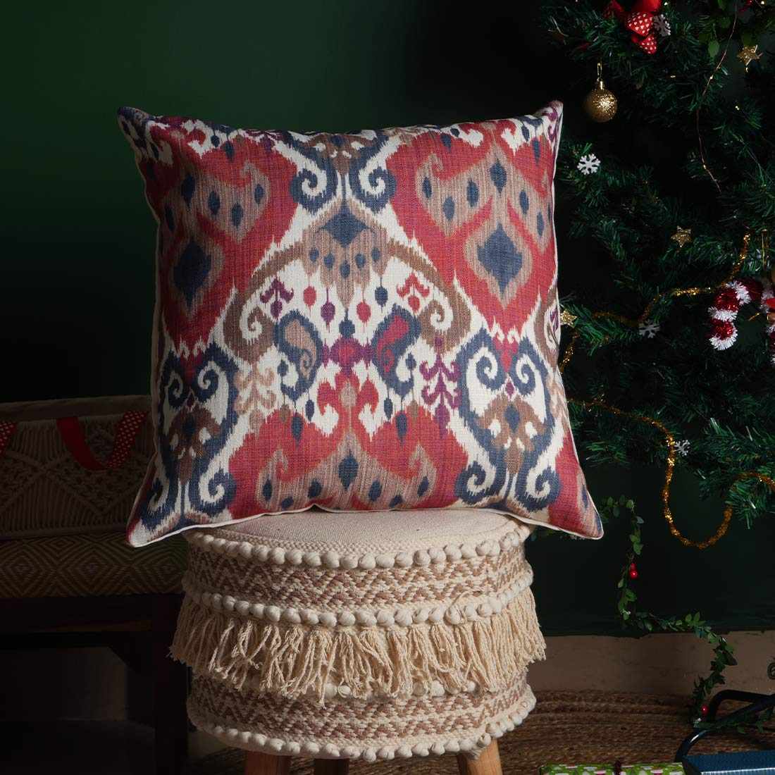 Everbell Ikkat Pillow Cover | Ikat Pillow Cover | Decorative Throw Cushion