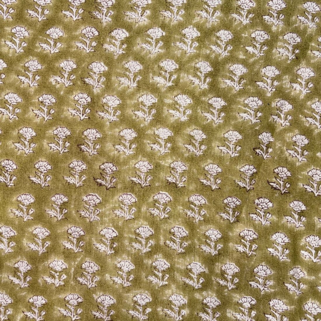 Ruhna Block Printed Linen Fabric | Upholstery & Home Décor Fabric