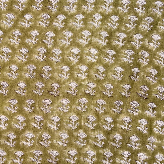 Ruhna Block Printed Linen Fabric | Upholstery & Home Décor Fabric