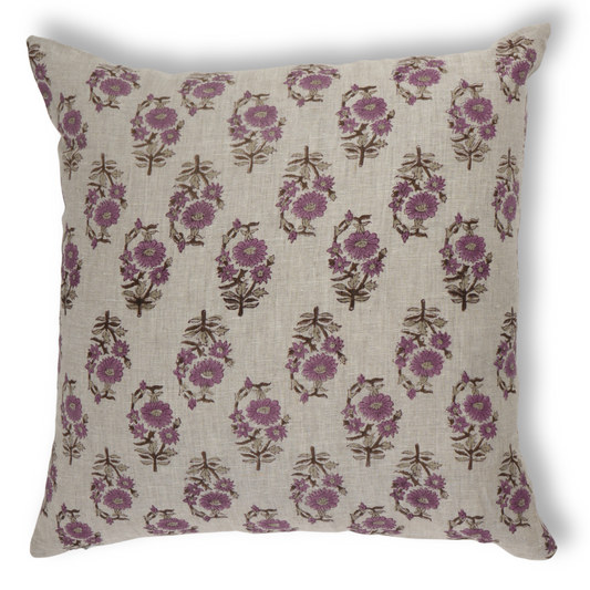 Dabu Linen Block Printed Pillow Cover