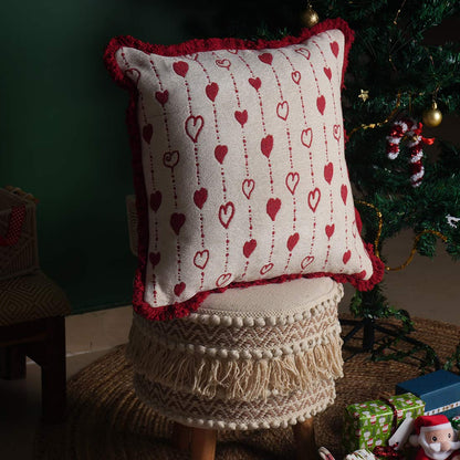 Tinsley Heart Pillow Cover | Textured Pillow Cover | Decorative Throw Cushion