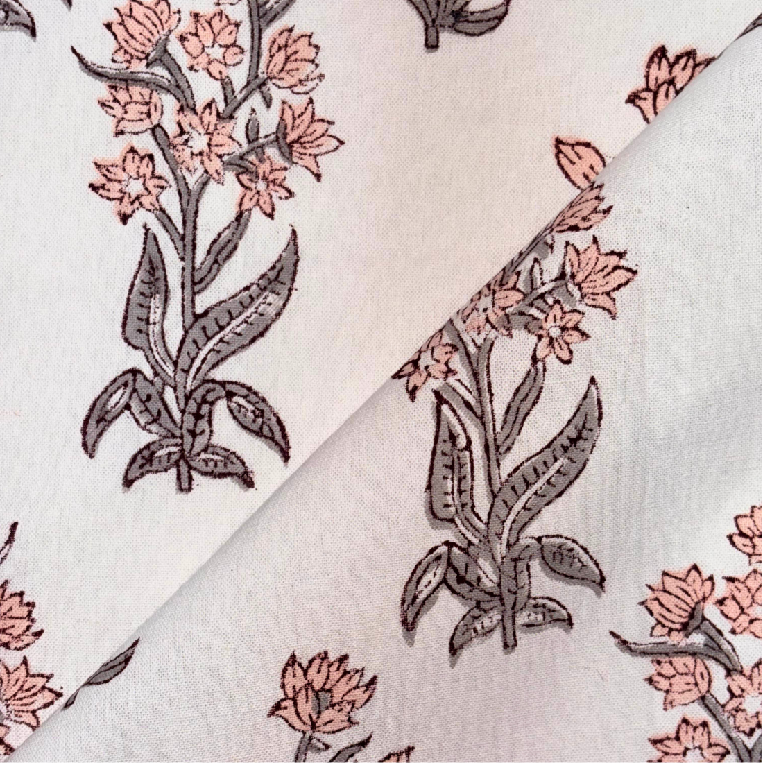 Araya Cotton 44" Block-Printed Buta Upholstery Fabric