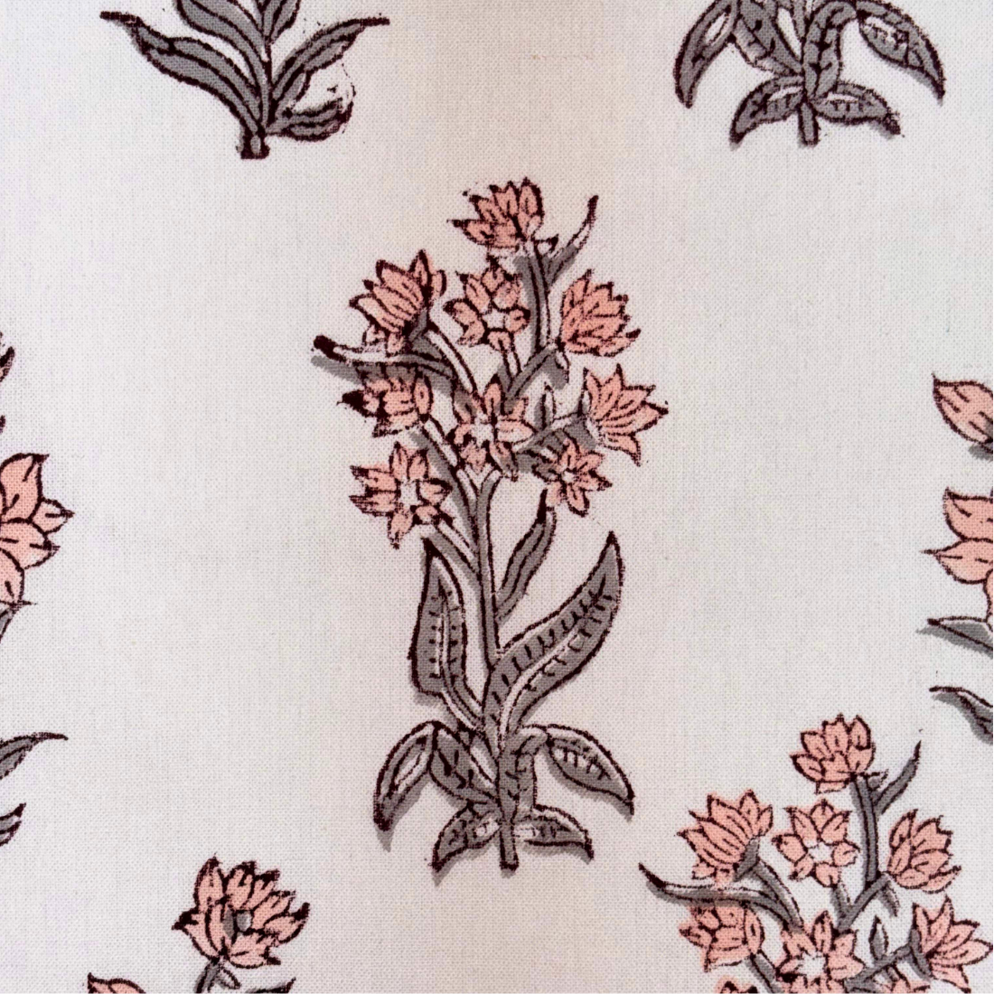 Araya Cotton 44" Block-Printed Buta Upholstery Fabric