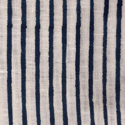 Madhur Linen 58" Block-Printed Stripe Upholstery Fabric