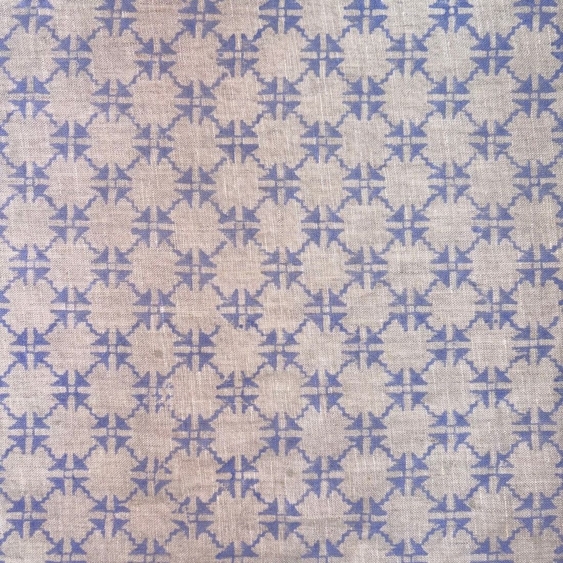 Naina Block Printed Linen Fabric | Upholstery & Home Décor Fabric