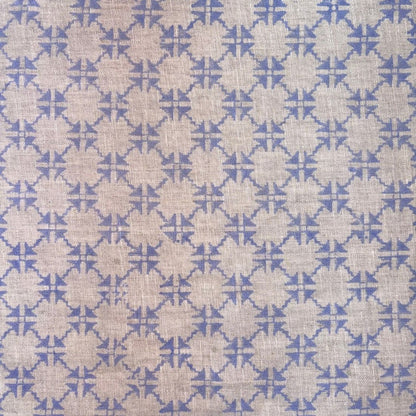 Naina Linen 58" Block-Printed Geometric Upholstery Fabric
