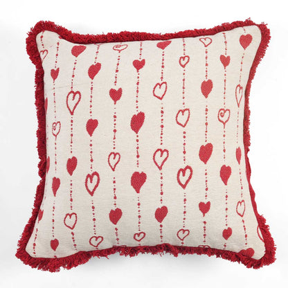 Tinsley Heart Pillow Cover | Textured Pillow Cover | Decorative Throw Cushion