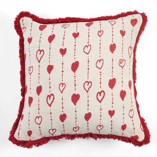 Tinsley Heart Pillow Cover | Textured Pillow Cover | Decorative Throw Cushion