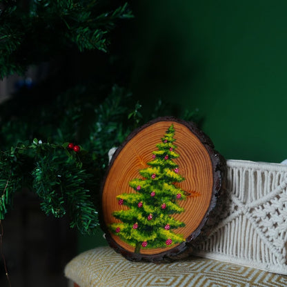 Hand Painted Wooden Christmas Tree Wall Decor