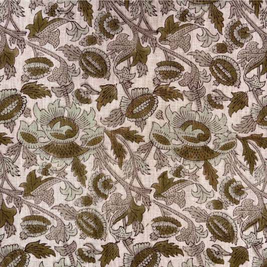 Zari Block Print Fabric