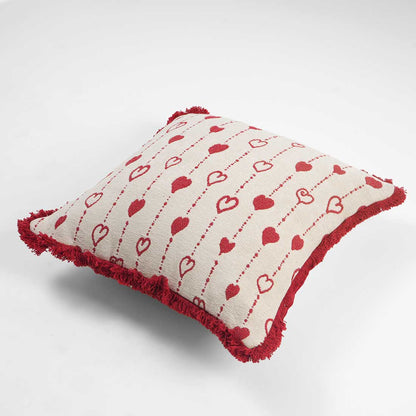 Tinsley Heart Pillow Cover | Textured Pillow Cover | Decorative Throw Cushion