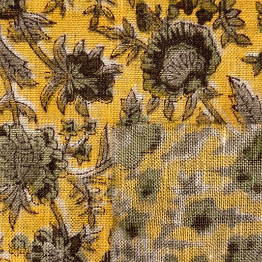 Saffron Block Print Fabric
