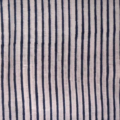 Madhur Linen 58" Block-Printed Stripe Upholstery Fabric