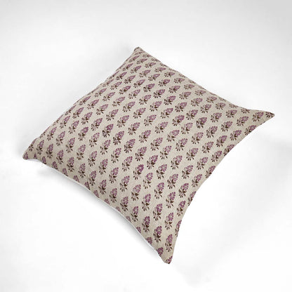 Kalp Linen Block Printed Pillow Cover