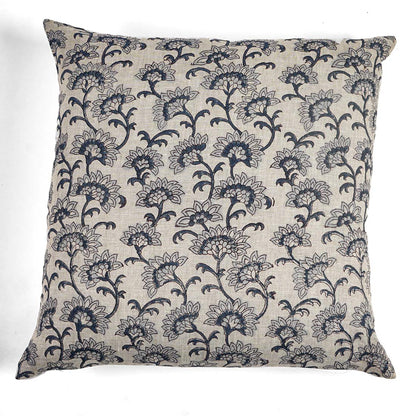 Decorative pillow with floral pattern on a white background