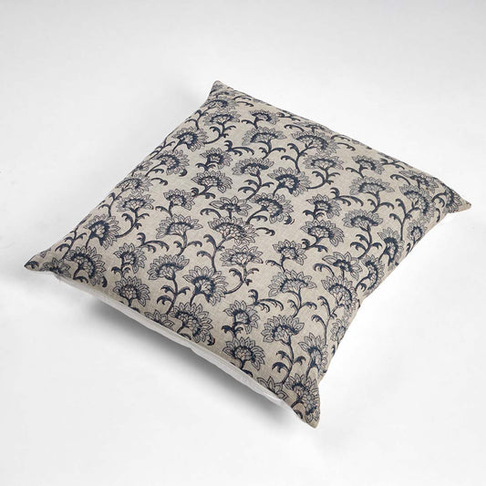 Moty Linen Block Printed Pillow Cover