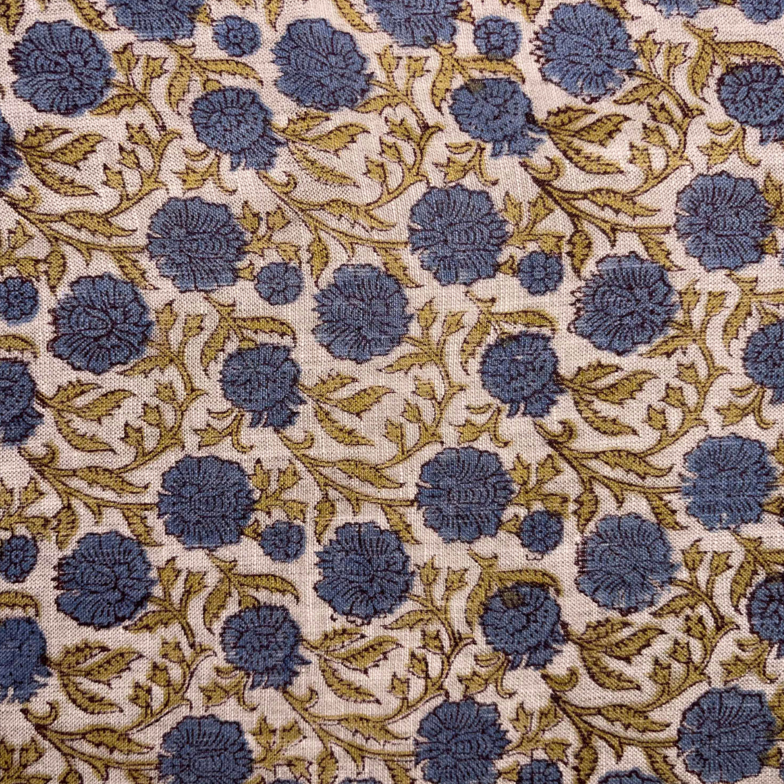 Tarini Block Print Linen Fabric