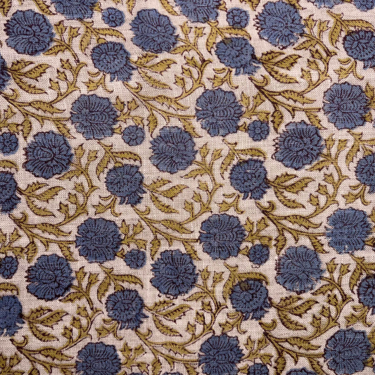 Tarini Block Print Linen Fabric