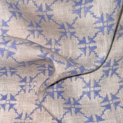 Naina Block Printed Linen Fabric | Upholstery & Home Décor Fabric
