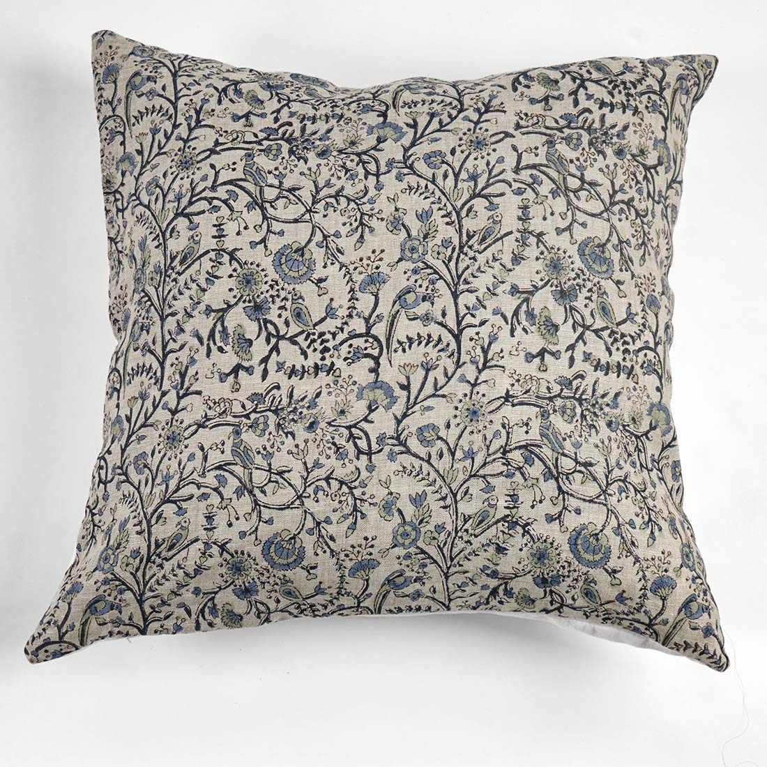 Zari Linen Block Printed Pillow Cover