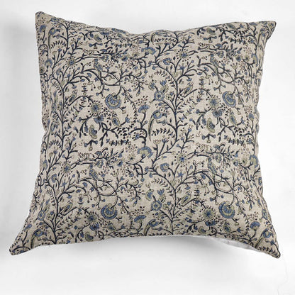 Zari Linen Block Printed Pillow Cover