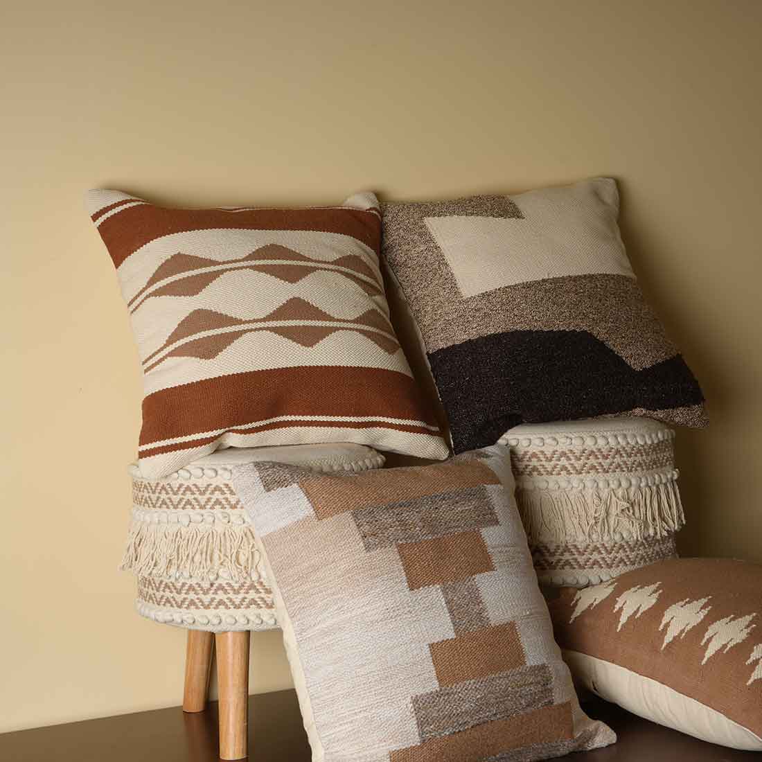 Mild Square Woven Pillow Cover