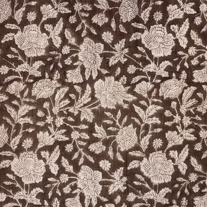 Surang Linen 58" Block-Printed Jaal Upholstery Fabric
