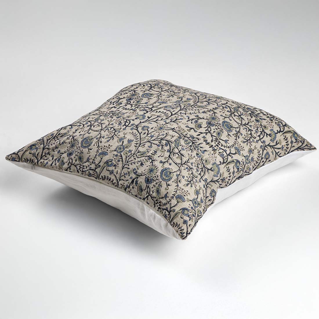 Zari Linen Block Printed Pillow Cover