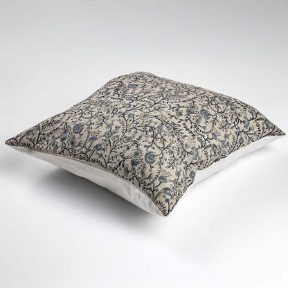 Zari Linen Block Printed Pillow Cover