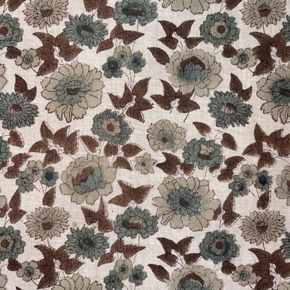 Pehli Block Printed Linen Fabric | Upholstery & Home Décor Fabric