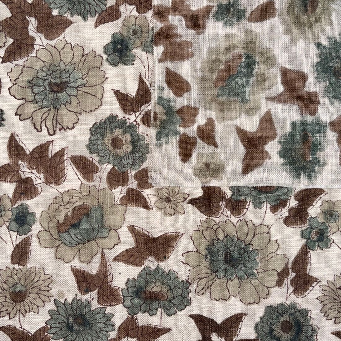 Pehli Block Printed Linen Fabric | Upholstery & Home Décor Fabric