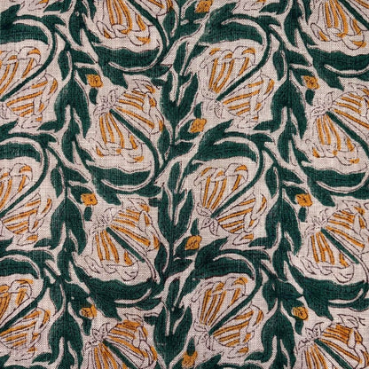 Noor Block Print Linen Fabric