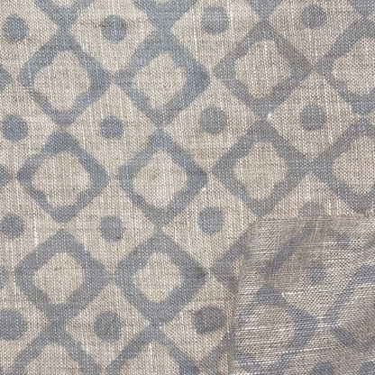 Paudi Block Printed Linen Fabric | Upholstery & Home Décor Fabric