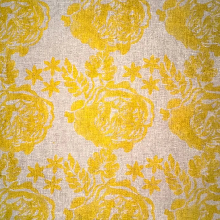 Chavi Linen 58" Block-Printed Buta Upholstery Fabric