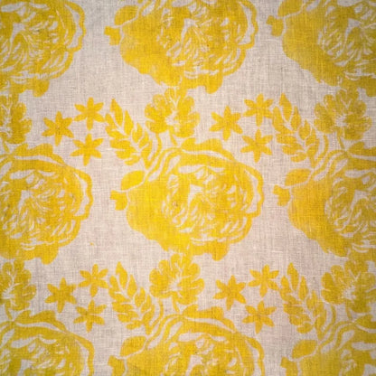 Chavi Linen 58" Block-Printed Buta Upholstery Fabric
