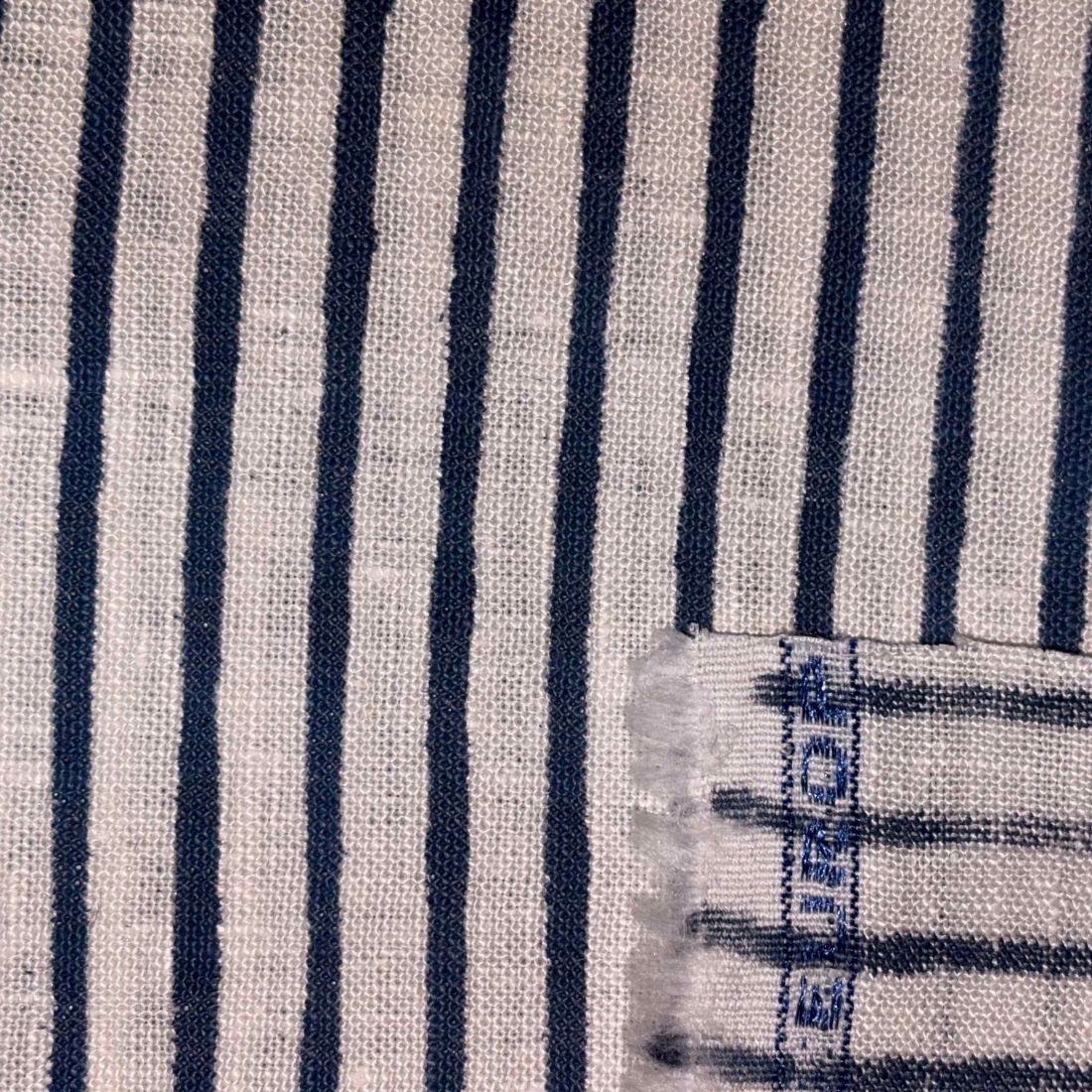 Madhur Linen 58" Block-Printed Stripe Upholstery Fabric