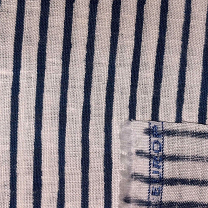 Madhur Linen 58" Block-Printed Stripe Upholstery Fabric