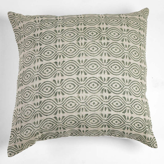 Gula Linen Block Printed Pillow Cover