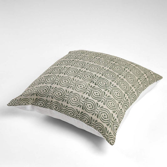 Gula Linen Block Printed Pillow Cover