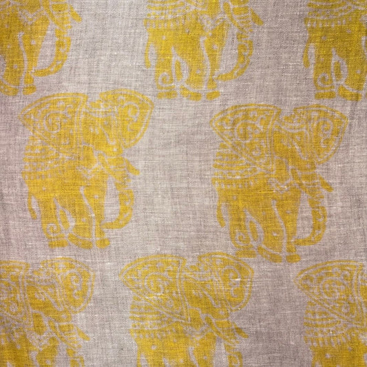 Saaya Block Printed Linen Fabric | Upholstery & Home Décor Fabric