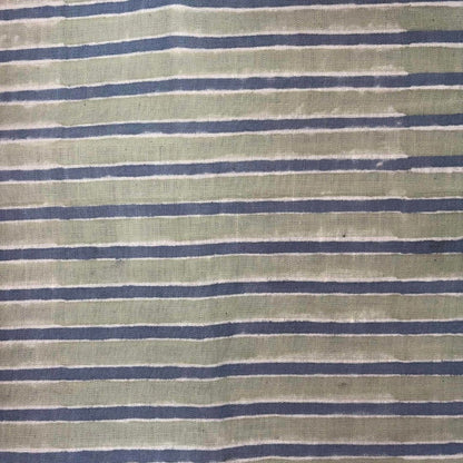 Aastha Linen 58" Block-Printed Stripe Upholstery Fabric