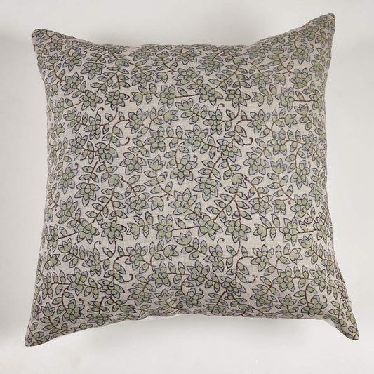 Jaal Linen Block Printed Pillow Cover