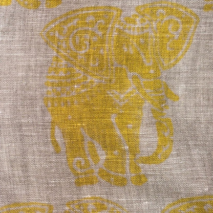 Saaya Block Printed Linen Fabric | Upholstery & Home Décor Fabric