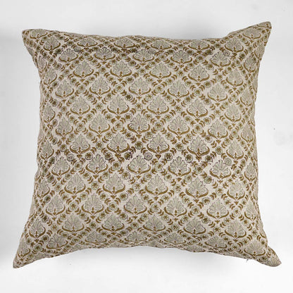 Decorative pillow with a geometric pattern on a white background
