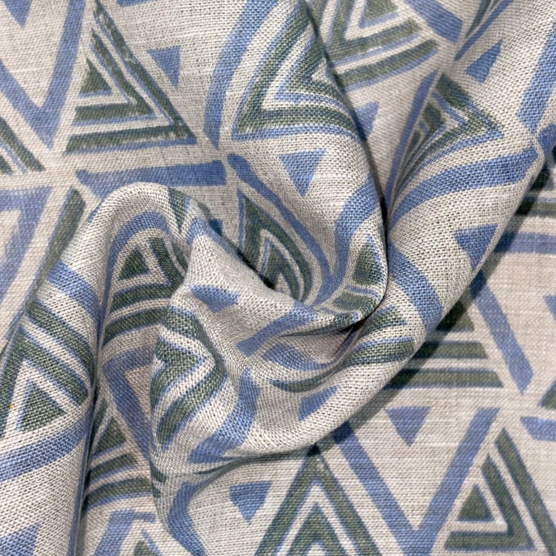 Jaadu Block Printed Linen Fabric | Upholstery & Home Décor Fabric